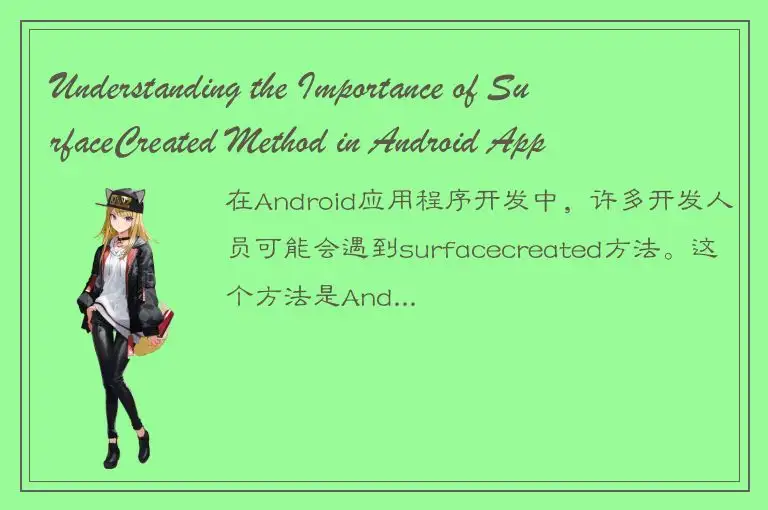 Understanding the Importance of SurfaceCreated Method in Android App Development