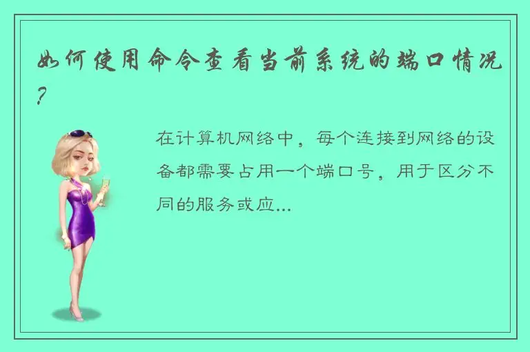 如何使用命令查看当前系统的端口情况？