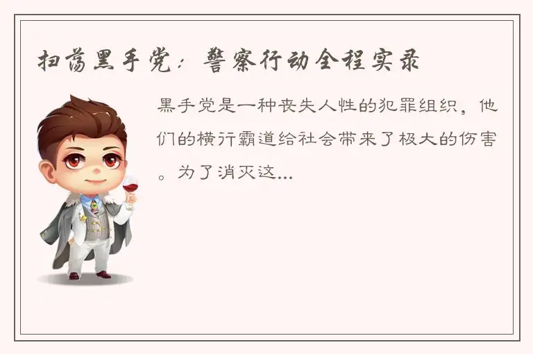 扫荡黑手党：警察行动全程实录