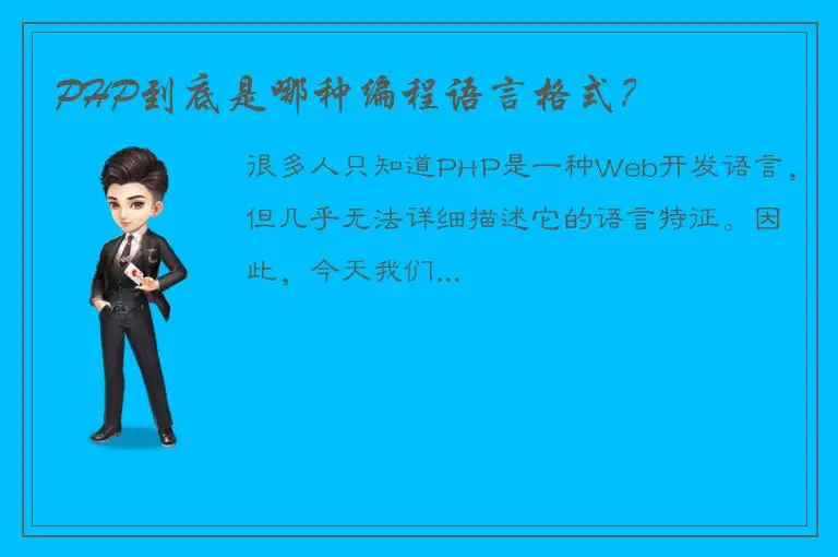 PHP到底是哪种编程语言格式？