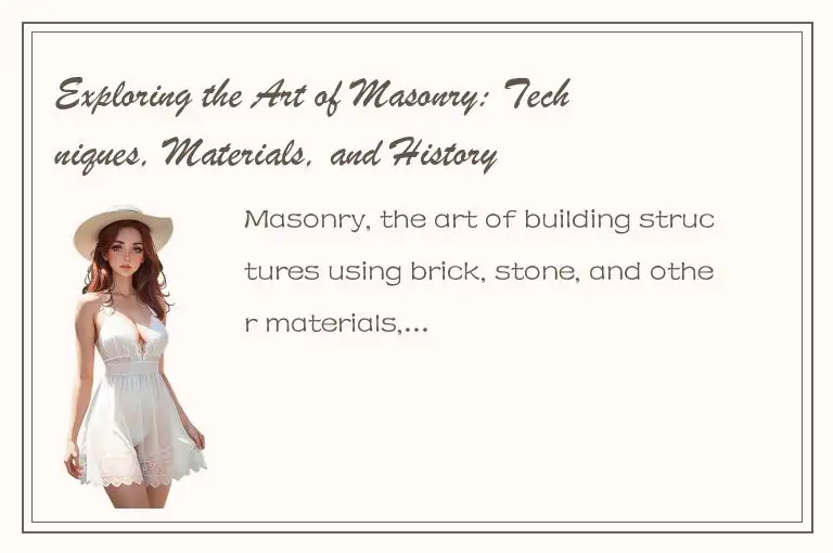 Exploring the Art of Masonry: Techniques, Materials, and History