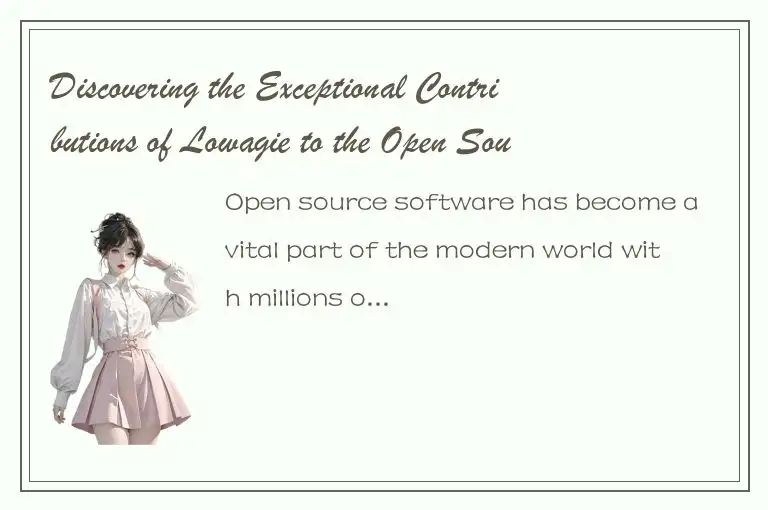 Discovering the Exceptional Contributions of Lowagie to the Open Source Communit