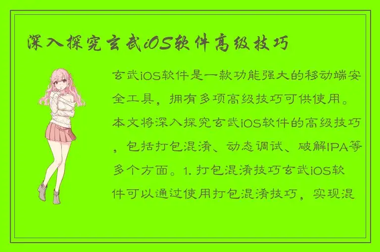 深入探究玄武iOS软件高级技巧
