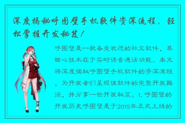 深度揭秘呼图壁手机软件资深流程，轻松掌握开发秘笈！