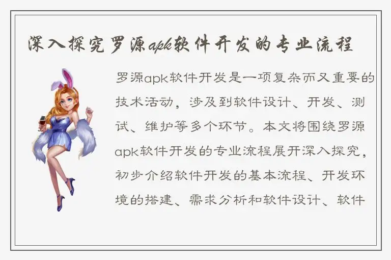 深入探究罗源apk软件开发的专业流程