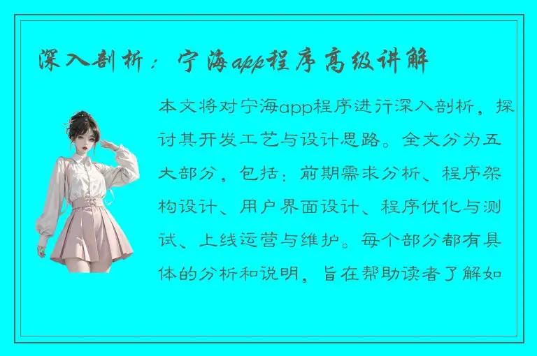 深入剖析：宁海app程序高级讲解