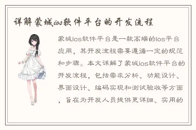 详解蒙城ios软件平台的开发流程