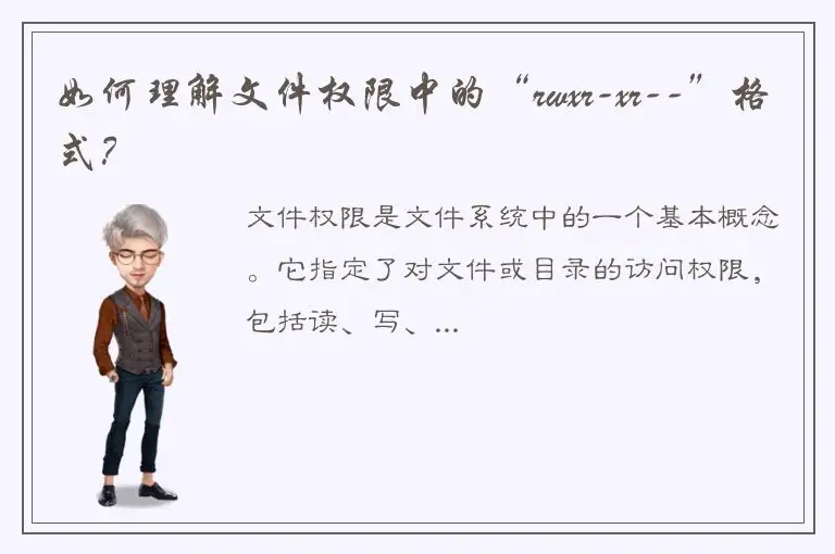 如何理解文件权限中的“rwxr-xr--”格式？