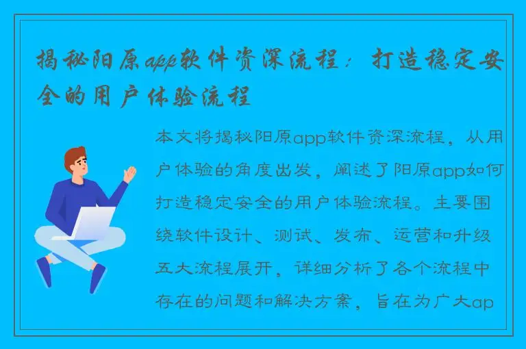 揭秘阳原app软件资深流程：打造稳定安全的用户体验流程