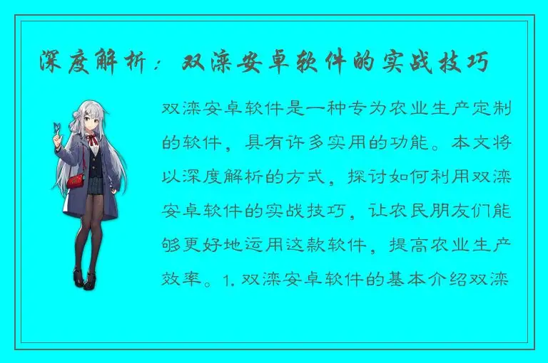 深度解析：双滦安卓软件的实战技巧