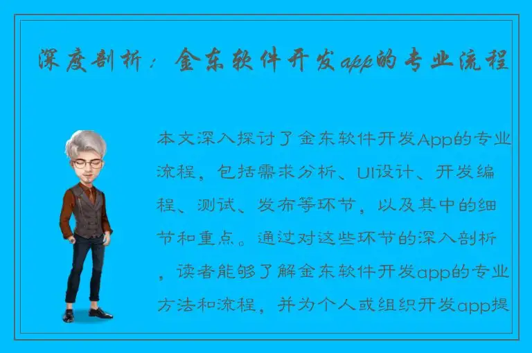 深度剖析：金东软件开发app的专业流程