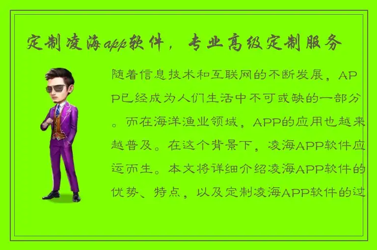 定制凌海app软件，专业高级定制服务