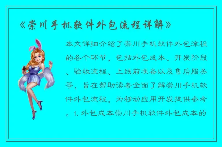 《崇川手机软件外包流程详解》