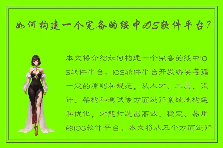 如何构建一个完备的绥中iOS软件平台？
