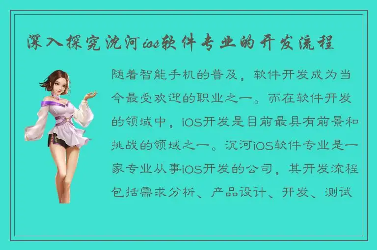 深入探究沈河ios软件专业的开发流程