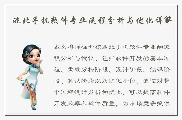 洮北手机软件专业流程分析与优化详解