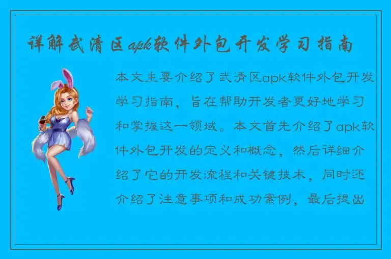 详解武清区apk软件外包开发学习指南