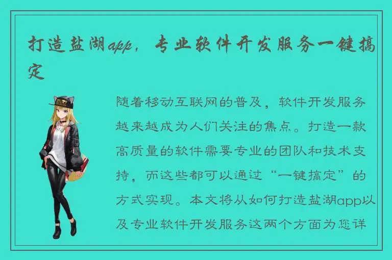 打造盐湖app，专业软件开发服务一键搞定