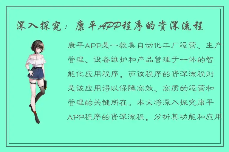 深入探究：康平APP程序的资深流程