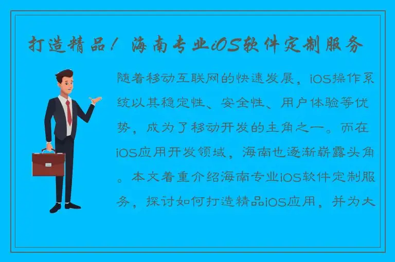 打造精品！海南专业iOS软件定制服务