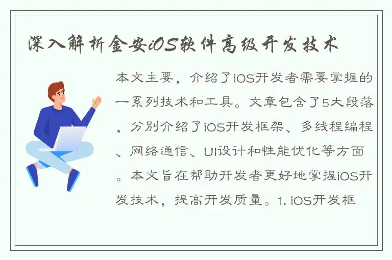 深入解析金安iOS软件高级开发技术