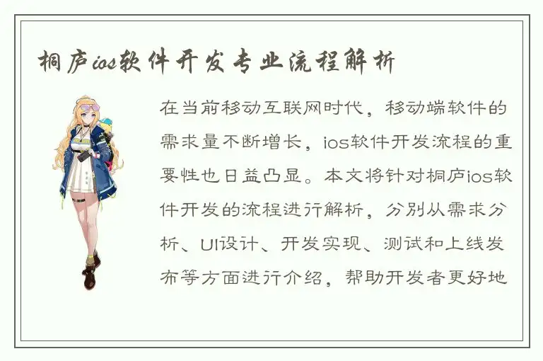 桐庐ios软件开发专业流程解析