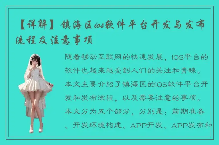 【详解】镇海区ios软件平台开发与发布流程及注意事项