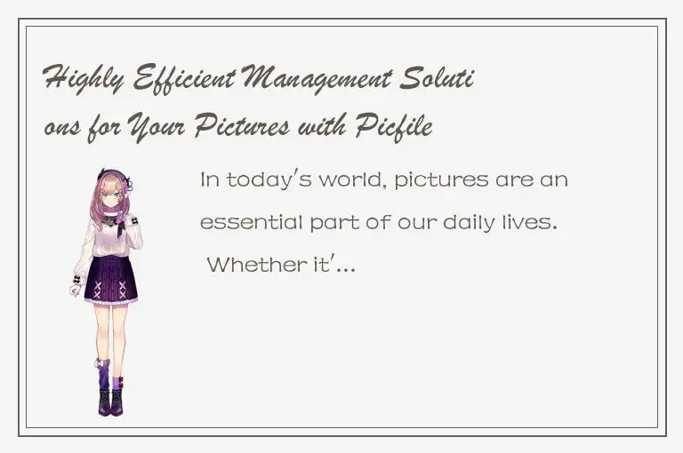 Highly Efficient Management Solutions for Your Pictures with Picfile