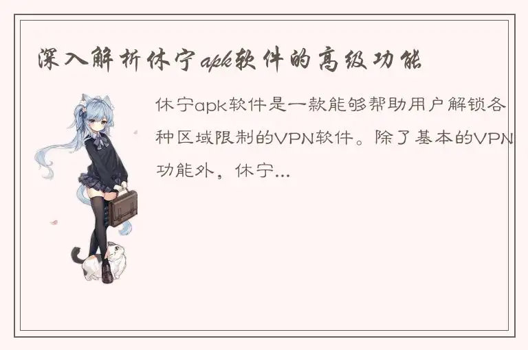 深入解析休宁apk软件的高级功能