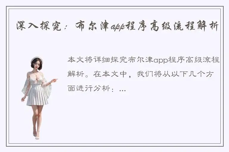 深入探究：布尔津app程序高级流程解析