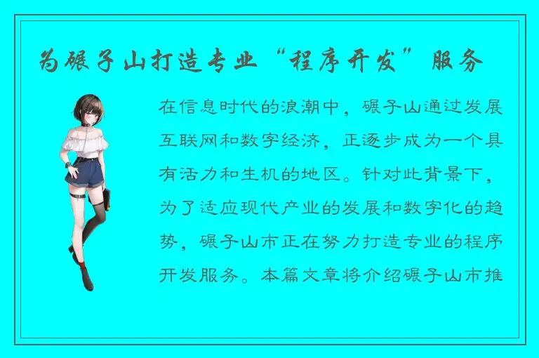 为碾子山打造专业“程序开发”服务