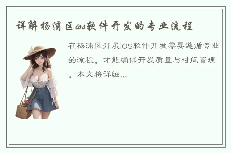 详解杨浦区ios软件开发的专业流程