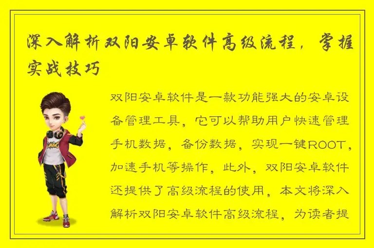 深入解析双阳安卓软件高级流程，掌握实战技巧