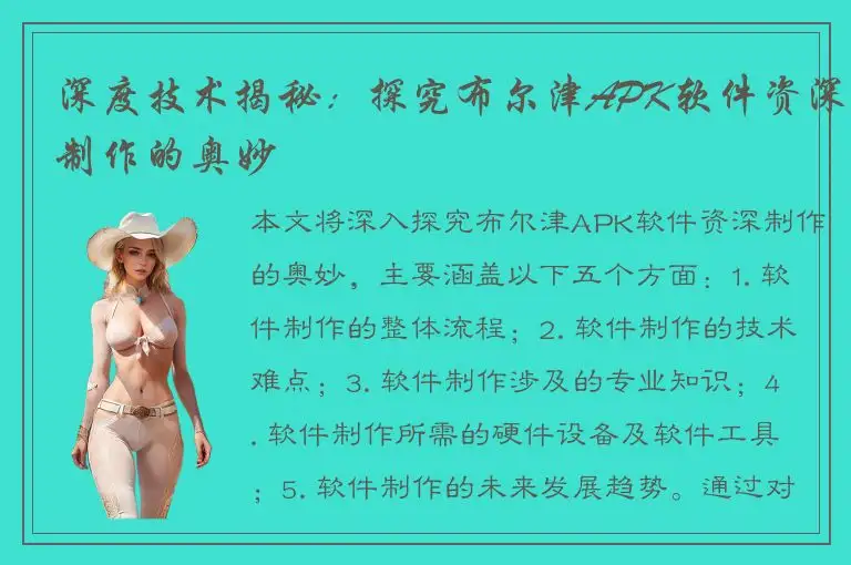 深度技术揭秘：探究布尔津APK软件资深制作的奥妙