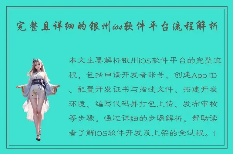 完整且详细的银州ios软件平台流程解析