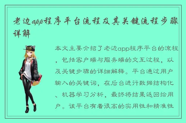 老边app程序平台流程及其关键流程步骤详解