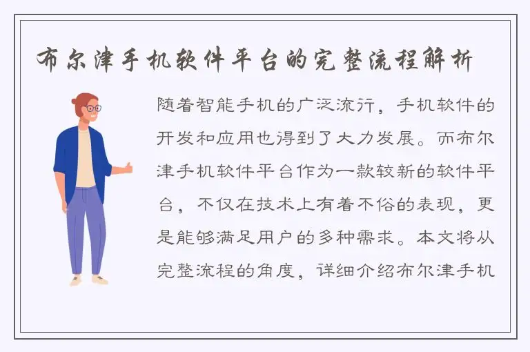 布尔津手机软件平台的完整流程解析