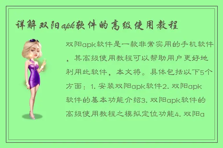 详解双阳apk软件的高级使用教程