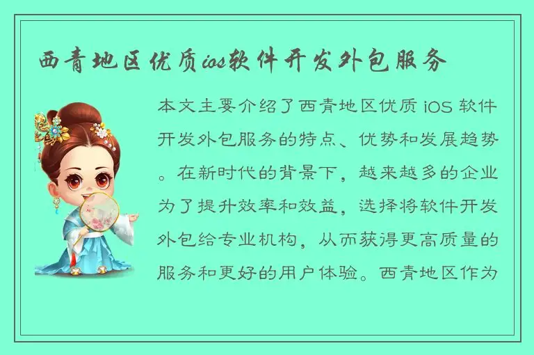 西青地区优质ios软件开发外包服务