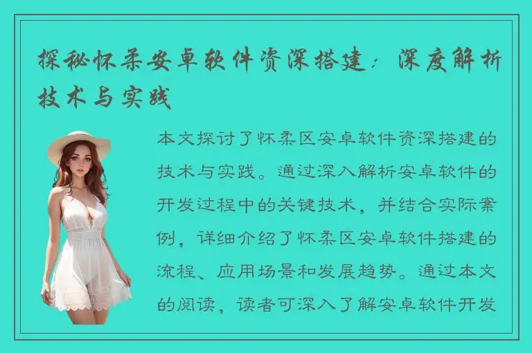 探秘怀柔安卓软件资深搭建：深度解析技术与实践