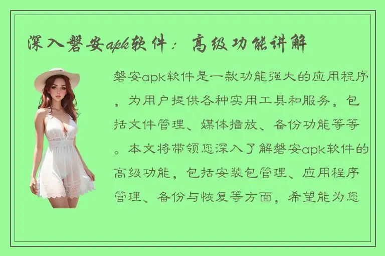深入磐安apk软件：高级功能讲解