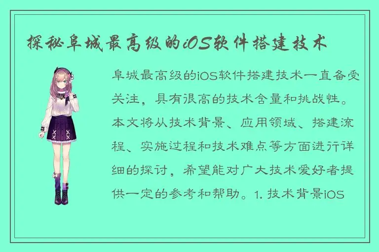 探秘阜城最高级的iOS软件搭建技术