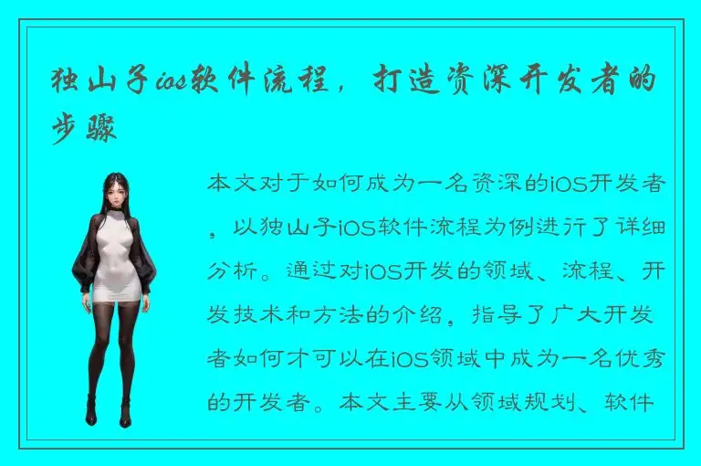 独山子ios软件流程，打造资深开发者的步骤