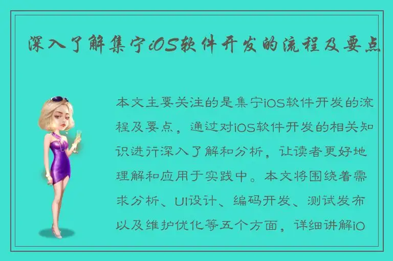 深入了解集宁iOS软件开发的流程及要点