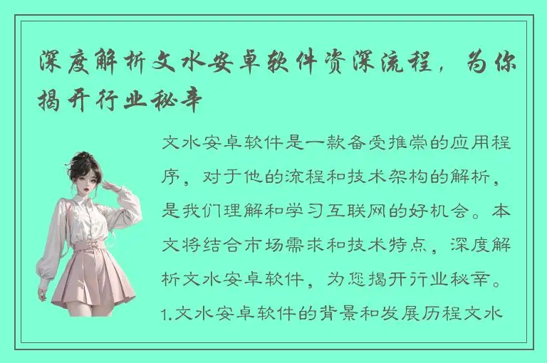 深度解析文水安卓软件资深流程，为你揭开行业秘辛