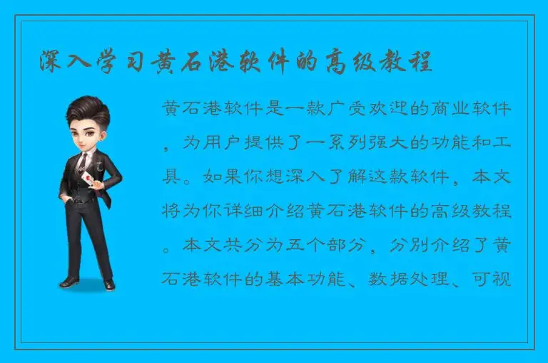 深入学习黄石港软件的高级教程