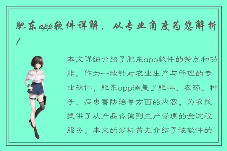 肥东app软件详解，从专业角度为您解析！