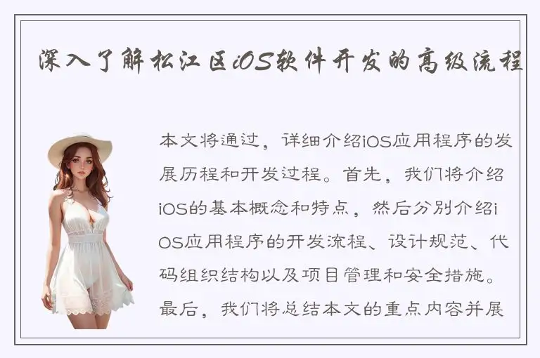 深入了解松江区iOS软件开发的高级流程