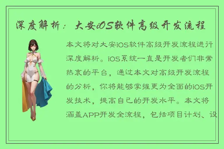 深度解析：大安iOS软件高级开发流程