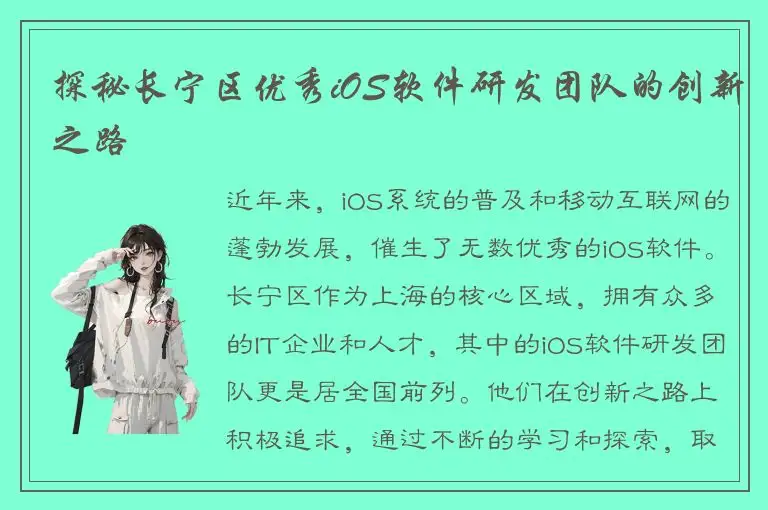 探秘长宁区优秀iOS软件研发团队的创新之路